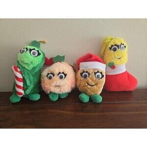 1991 Greystone Del Monte Lot Pineapple Googly Eye Christmas holiday Ornaments